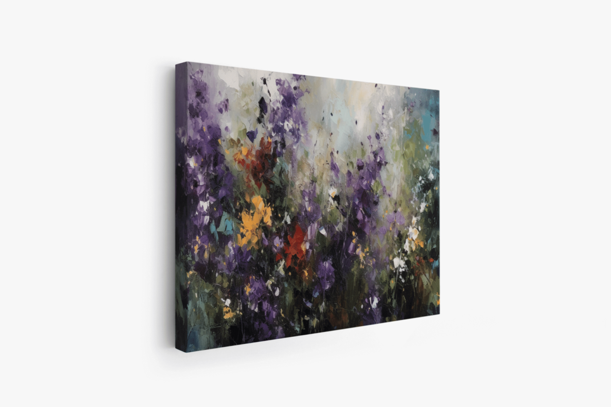 MOCKUP 2 - Side Canvas purple flowers