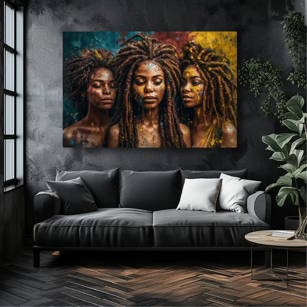 Horizontal-mockup-of-black-art-print-of-three-black-women