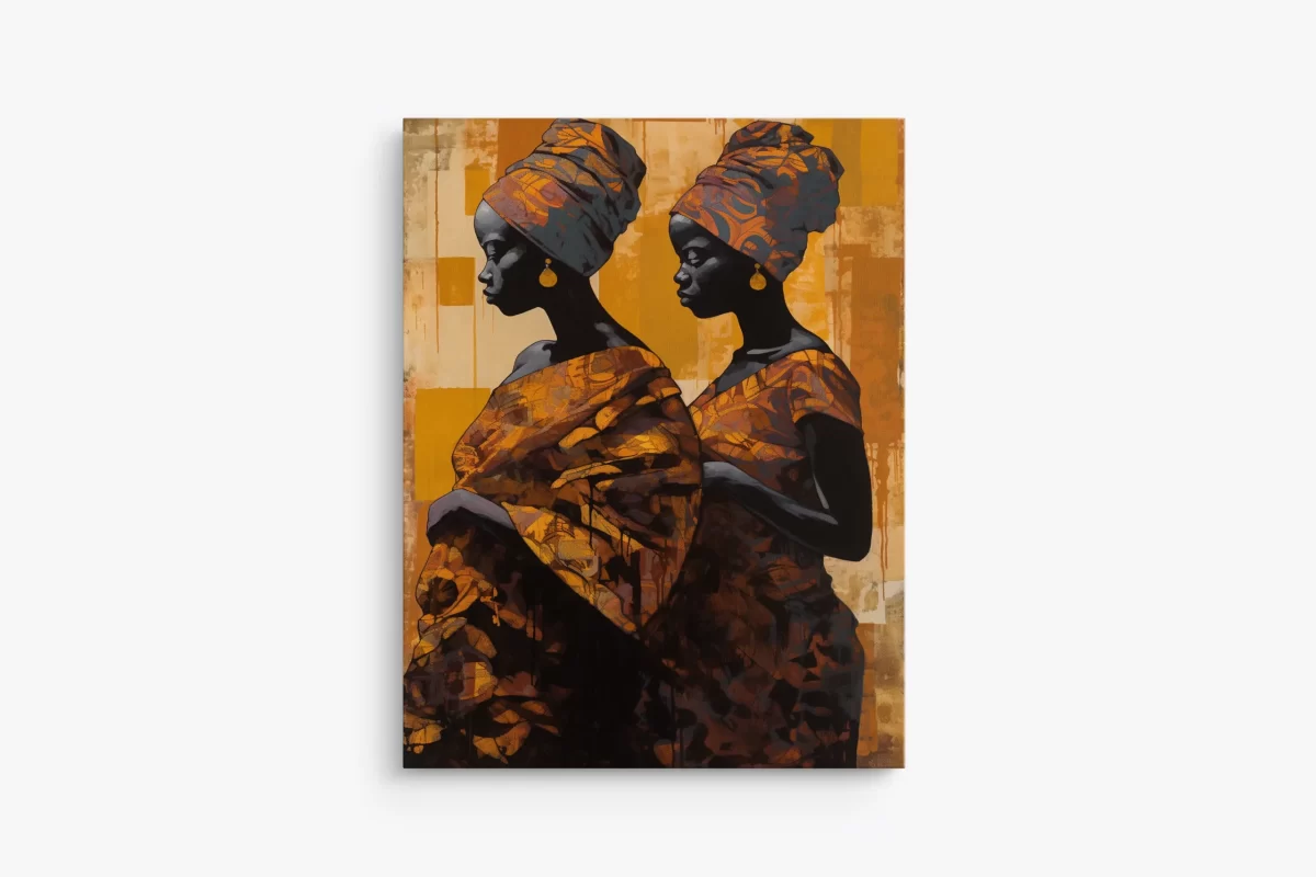 MOCKUP 1 - Front Hanging Portrait art print of african women