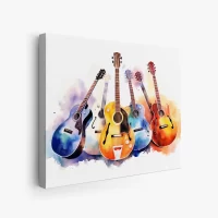 MOCKUP 2 - Side Canvas Guitars watercolor art white background