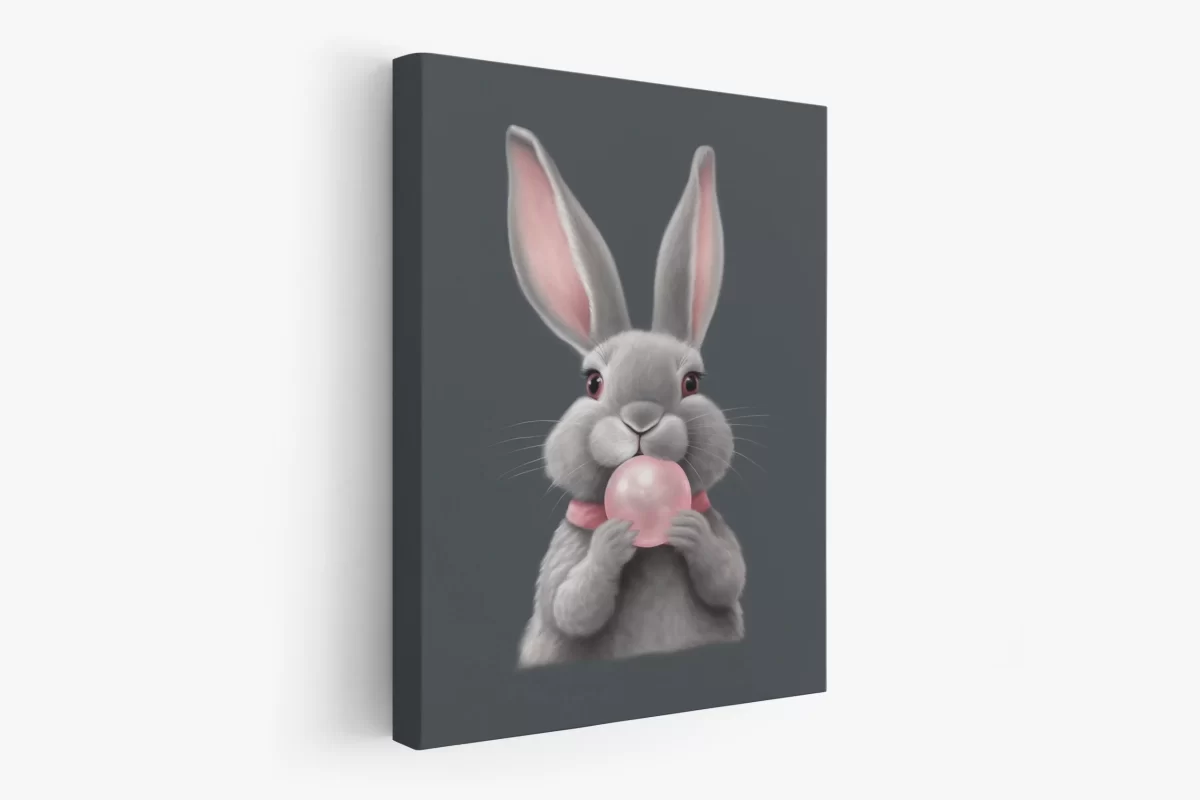 MOCKUP 2 - Side Canvas gray bunny