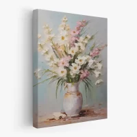 MOCKUP 2 - Side Canvas vase with gladioli