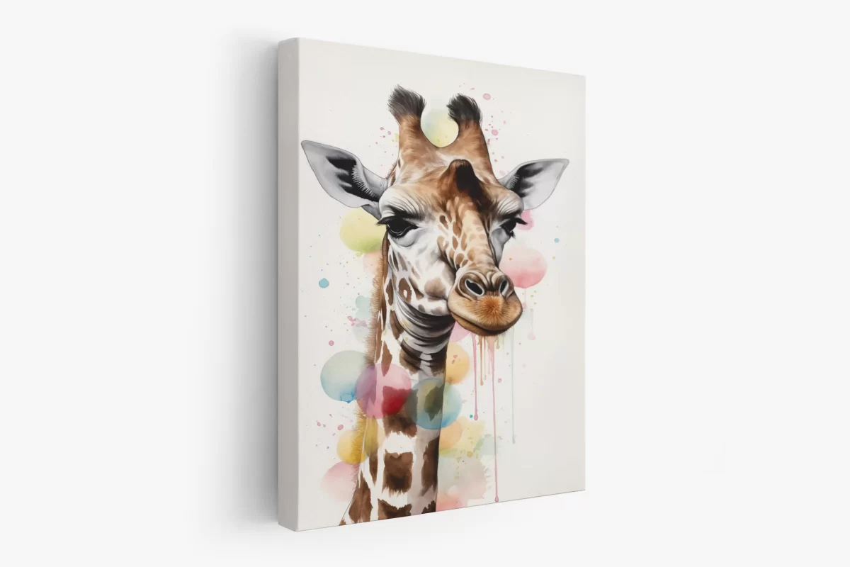 MOCKUP 2 - Side Canvas whimsical giraffe